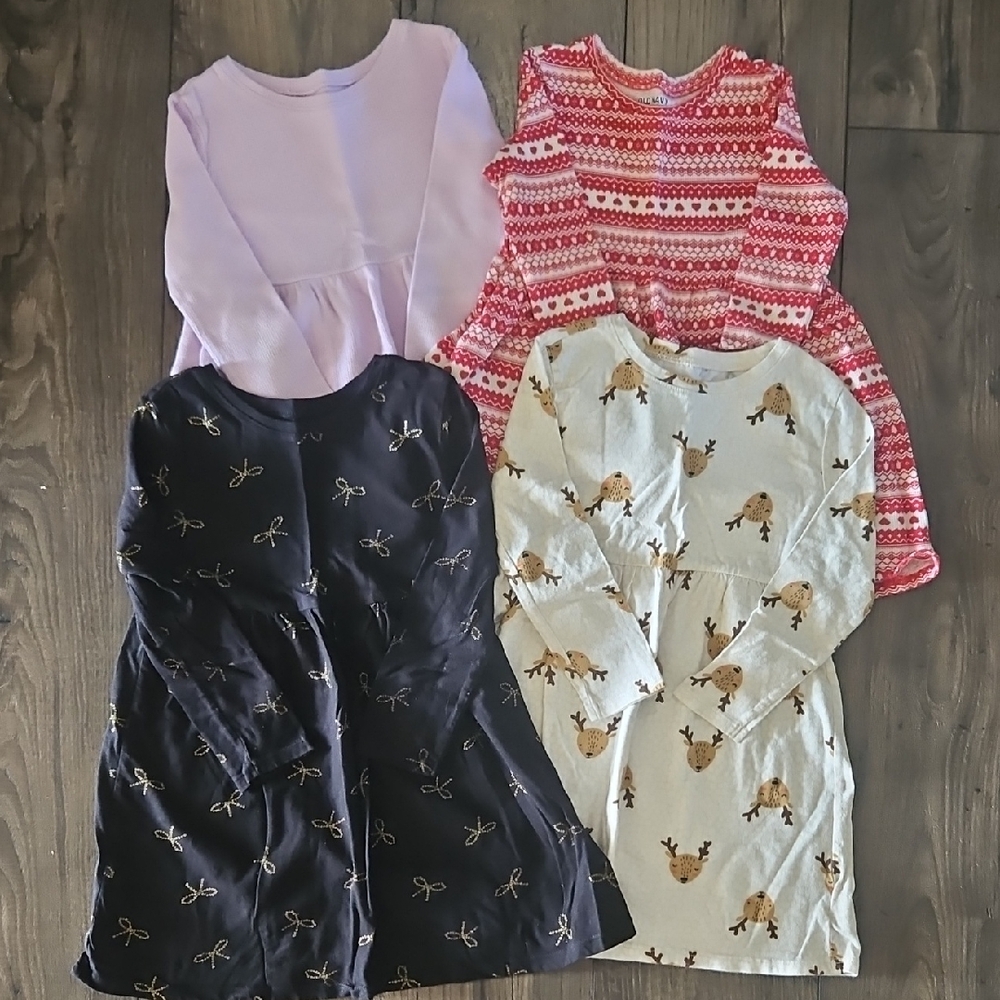 Old Navy Toddler 4T Dresses - Lavender, Red, Black, Cream